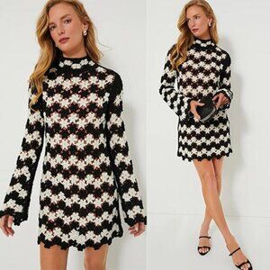 NWT Alix of Bohemia Romy Cotton Crochet Mini Dress Blue Mariner Size: Medium